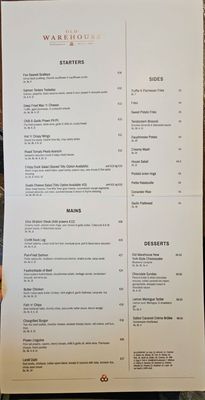 Menu photo 1 Old Warehouse Restaurant Tullamore, OY Menu photo 1 Old Warehouse Restaurant Tullamore, OY