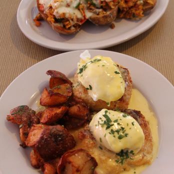 Azul 18 - Ham and Cheese Croquette Benedict - New American Near Me - Chicago, Illinois Azul 18 - Ham and Cheese Croquette Benedict - New American Near Me - Chicago, Illinois