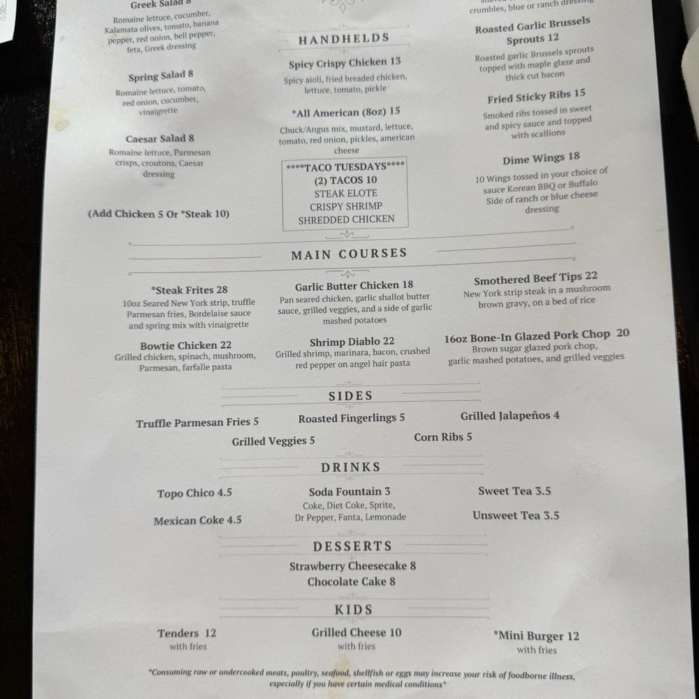 The Dime - Food menu - American Near Me - Round Rock, Texas