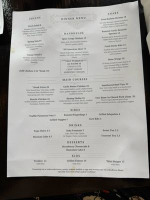 Menu photo 3 The Dime Round Rock, TX