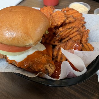 Sidechick - Hot chick with sweet potato waffle fries - Sandwiches Near Me - Decatur, Georgia