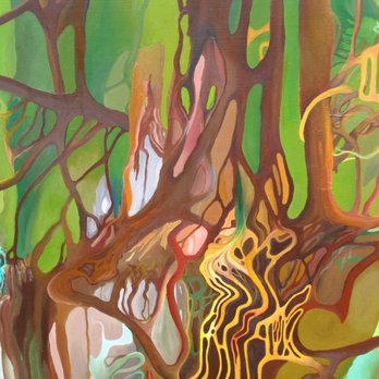 Jack Sabon Art - "Root Thoughts I" 40w x 30h, oil on panel - Art Galleries Near Me