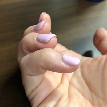 Sophia Nails & Spa - Polish didn't make it to the edges...and thick acrylic (right hand) - Nail Salons Near Me - Thorndale, Texas Sophia Nails & Spa - Polish didn't make it to the edges...and thick acrylic (right hand) - Nail Salons Near Me - Thorndale, Texas