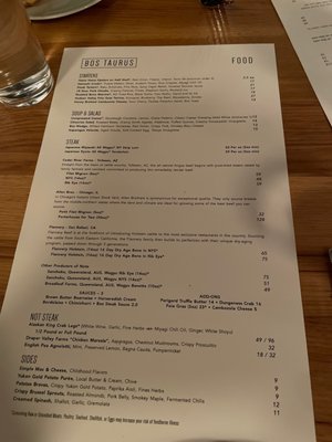 Menu photo 3 Bos Taurus Bend, OR