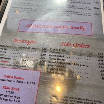 Fishermen's Korner Restaurant - Menu - Seafood Near Me - Garibaldi, Oregon