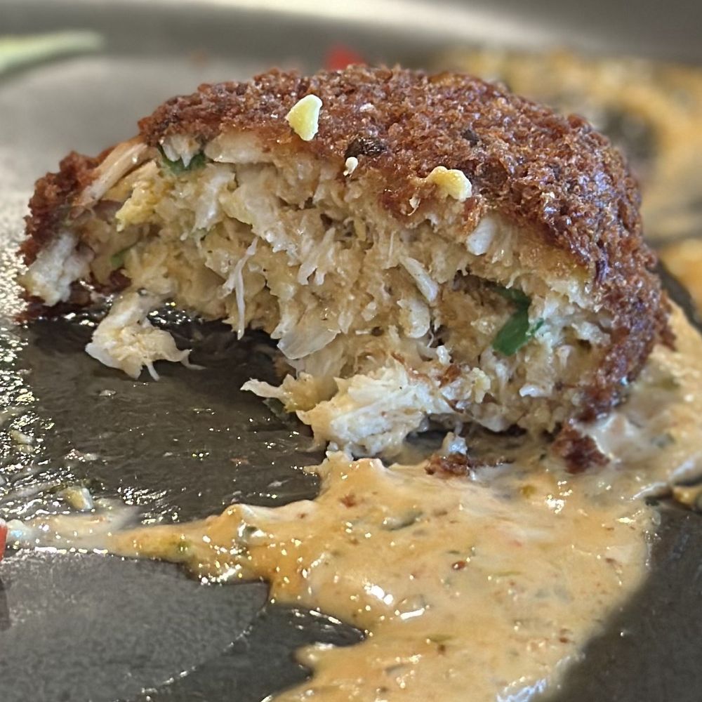 Ooh De Lally - Inside of crab croquettes - New American Near Me - Omaha, Nebraska Ooh De Lally - Inside of crab croquettes - New American Near Me - Omaha, Nebraska