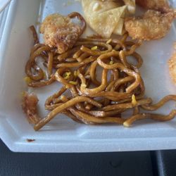 China Buffet - Very thick noodles, which are not Chinese all the cooking has pepper instead of the cayenne pepper. Everything is thick