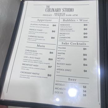 The Culinary Studio - Menu - Coffee & Tea Near Me - El Paso, Texas