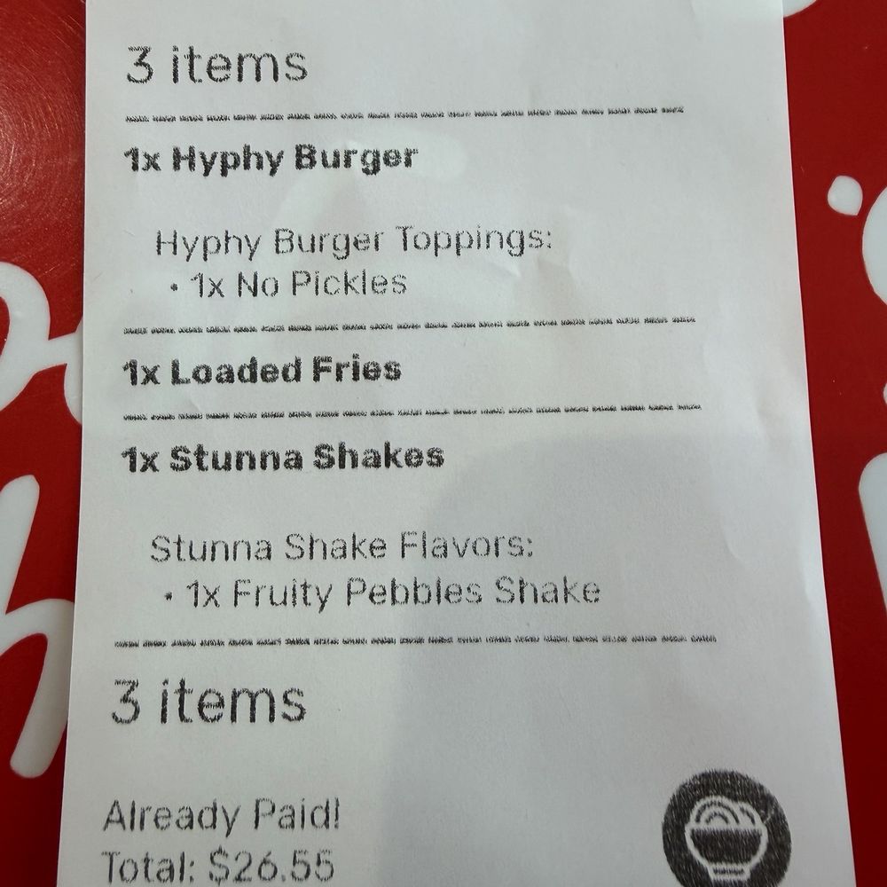 Hyphy Burger - An idea of the cost 3 items for $26.55 - Burgers Near Me - Oakland, California Hyphy Burger - An idea of the cost 3 items for $26.55 - Burgers Near Me - Oakland, California