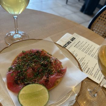 Goodtime Bar - Blue fin tuna tostada - Wine Bars Near Me - San Jose, California Goodtime Bar - Blue fin tuna tostada - Wine Bars Near Me - San Jose, California