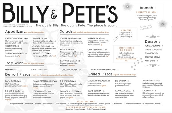 Menu photo 4 Billy & Pete's Social Larchmont, NY
