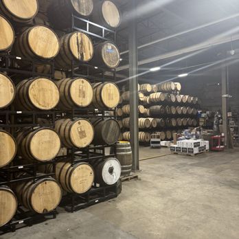Baltimore Spirits Company - Barrels aging in the wharehouse - Distilleries Near Me - Baltimore, Maryland
