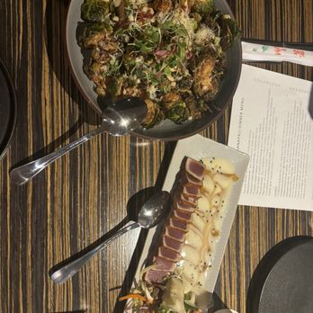 Roy's Kaanapali - Brussels sprouts, Blackened Ahi Tuna - Hawaiian Near Me - Lahaina, Hawaii Roy's Kaanapali - Brussels sprouts, Blackened Ahi Tuna - Hawaiian Near Me - Lahaina, Hawaii