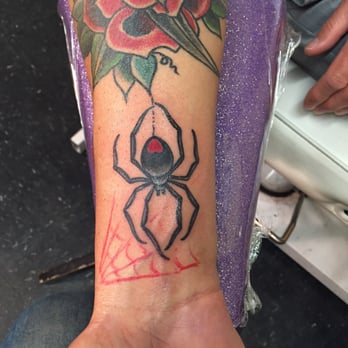 Kustom Kulture Tattoo Studio - Itsy bitsy spider, work in progress... - Tattoo Near Me - Reseda, California Kustom Kulture Tattoo Studio - Itsy bitsy spider, work in progress... - Tattoo Near Me - Reseda, California