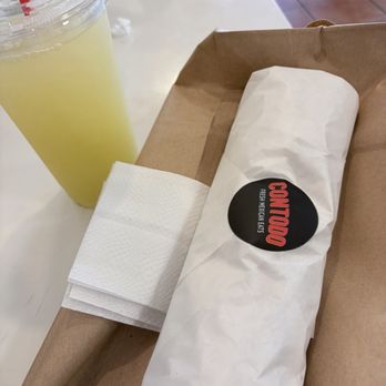 Contodo Fresh Mexican Eats - My drink and burrito - Mexican Near Me - San Diego, California