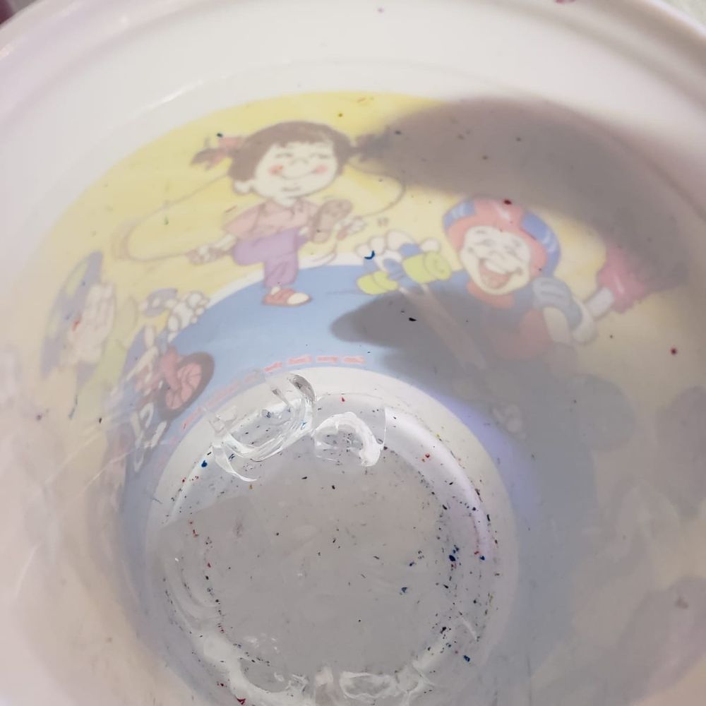 Crayon making in kids cup Crayon making in kids cup