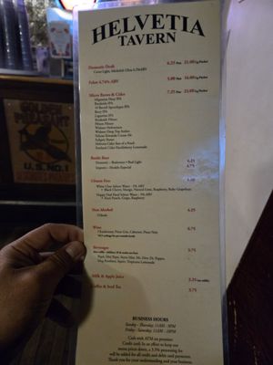 Menu photo 1 Helvetia Tavern Hillsboro, OR