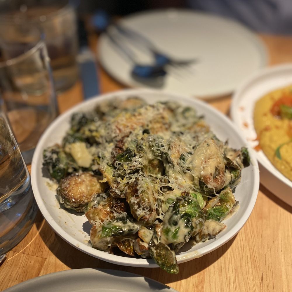Common Stock - Charred Brussels -- love! - New American Near Me - San Diego, California Common Stock - Charred Brussels -- love! - New American Near Me - San Diego, California