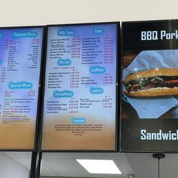 a menu for a sandwich