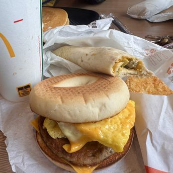McDonald's - 1time trying the sausage egg bagel.Not bad.. - Fast Food Near Me - Lihue, Hawaii McDonald's - 1time trying the sausage egg bagel.Not bad.. - Fast Food Near Me - Lihue, Hawaii