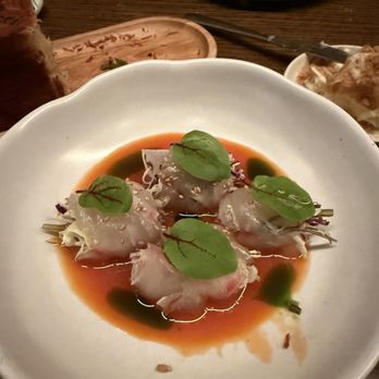 Yeobo Darling - Hamachi - this was our favorite dish. We can also dip the onion croissant loaf in this sauce as suggested by the restaurant manager - Taiwanese Near Me - Menlo Park, California