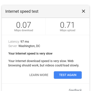 Shentel - Screenshot of a Google WiFi speed test - Telecommunications Near Me - Edinburg, Virginia Shentel - Screenshot of a Google WiFi speed test - Telecommunications Near Me - Edinburg, Virginia
