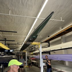 Buffalo Scholastic Rowing Association - Shells in the boathouse