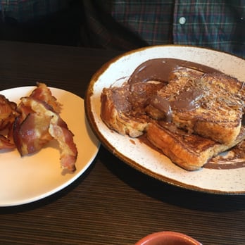 Heritage - Nutella French Toast ($10) and side of bacon ($3) - New American Near Me - Richmond, Virginia