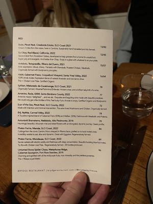 Menu photo 6 Brydge Restaurant Cambria, CA Menu photo 6 Brydge Restaurant Cambria, CA
