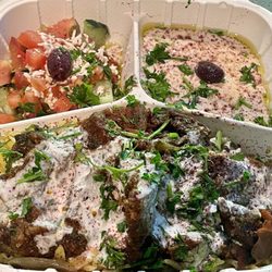 Zaina Food Drinks & Friends - Lamb Gyro Plate to go.