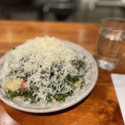 Jun-Men Ramen Bar - Kale Green Salad with a yummy pile of cheese