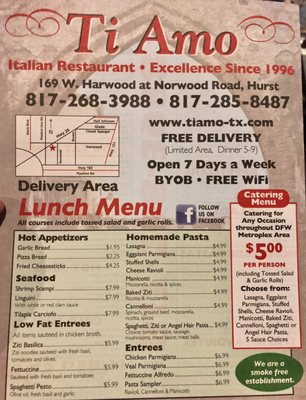 Menu photo 3 Ti Amo Hurst, TX
