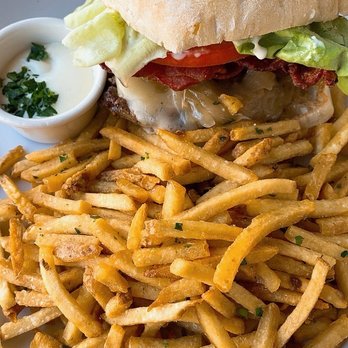 Le Garage - 1/2 lbs grass fed beef burger ($19) - French Near Me - Sausalito, California Le Garage - 1/2 lbs grass fed beef burger ($19) - French Near Me - Sausalito, California