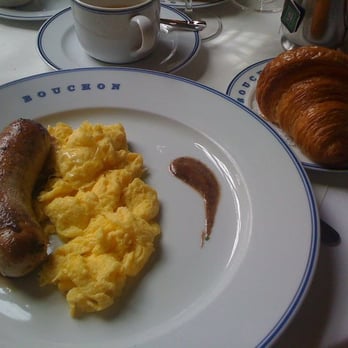 Bouchon - Perfection white sausage, scrabbled egg, and croissant-$22 - French Near Me - Las Vegas, Nevada