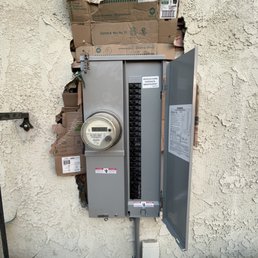 New electrical panel (before stucco was repaired) New electrical panel (before stucco was repaired)
