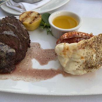 The Capital Grille - Pre-sliced filet with South African lobster tail (soo tender!) - Steakhouses Near Me - Phoenix, Arizona