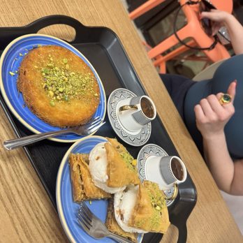 Filo Dessert - Turkish coffee, knafa, baklava with ice cream - Ice Cream & Frozen Yogurt Near Me - Anaheim, California Filo Dessert - Turkish coffee, knafa, baklava with ice cream - Ice Cream & Frozen Yogurt Near Me - Anaheim, California