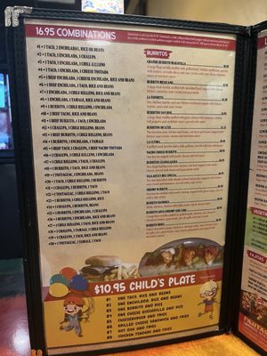Menu photo 2 Vallarta's Mexican Resturant Lutz, FL