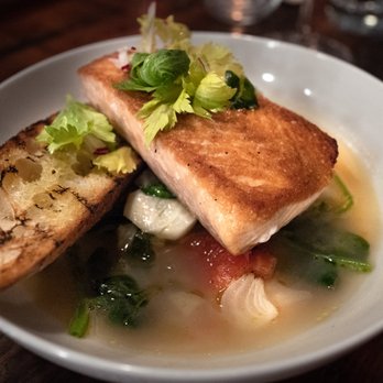 Le Coin - Coho Salmon with Yuzu broth, also wonderful. - Seafood Near Me - Seattle, Washington Le Coin - Coho Salmon with Yuzu broth, also wonderful. - Seafood Near Me - Seattle, Washington