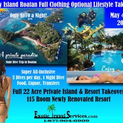 Exotic Travel Services - Full Clothing Optional Private Island Nude Scuba Diving Takeover!