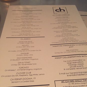 CH Distillery - Cocktail Bars Near Me - Chicago, Illinois CH Distillery - Cocktail Bars Near Me - Chicago, Illinois