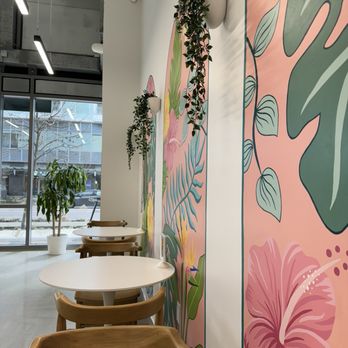Just Poké Richmond - Hand painted wall mural livens up the dining room! - Poke Near Me - Richmond, British Columbia Just Poké Richmond - Hand painted wall mural livens up the dining room! - Poke Near Me - Richmond, British Columbia