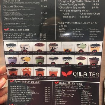OhLa Tea - menu - Bubble Tea Near Me - Miami, Florida OhLa Tea - menu - Bubble Tea Near Me - Miami, Florida