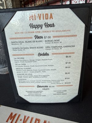 Menu photo 8 Mi Vida Virginia Beach, VA