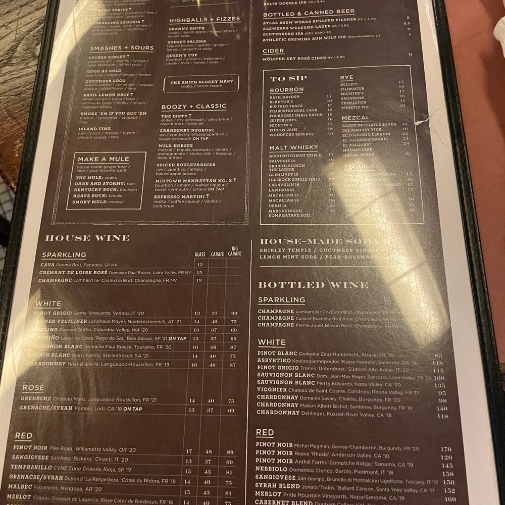 The Smith - Drink menu - New American Near Me - Washington, DC, District of Columbia The Smith - Drink menu - New American Near Me - Washington, DC, District of Columbia