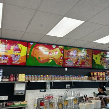 Mexicandy - a variety of menus on the wall - Desserts Near Me - Riverhead, New York