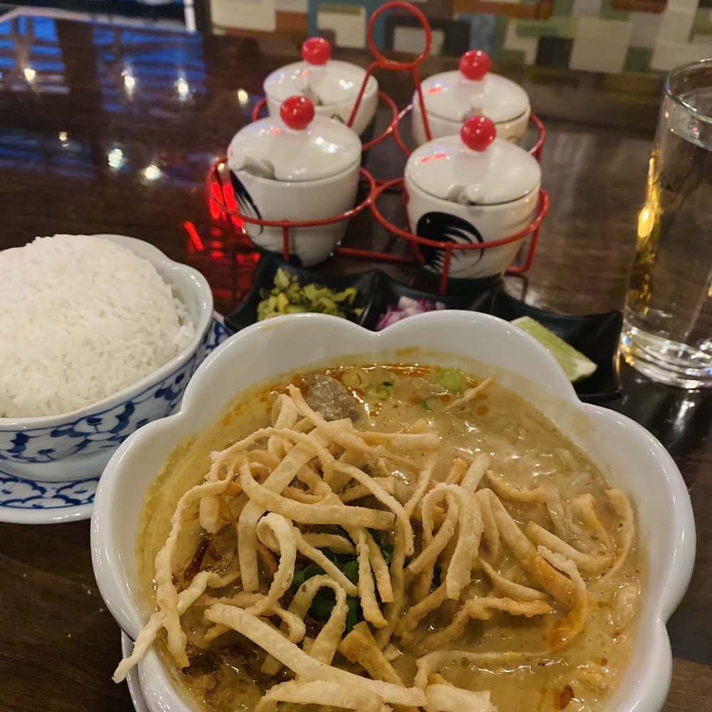 Eggplants Thai Cuisine - Khao Soi Noodle with a side of rice! - Thai Near Me - Temecula, California Eggplants Thai Cuisine - Khao Soi Noodle with a side of rice! - Thai Near Me - Temecula, California