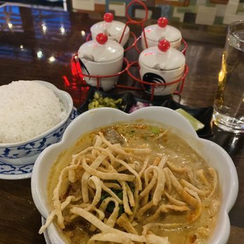 Eggplants Thai Cuisine - Khao Soi Noodle with a side of rice! - Thai Near Me - Temecula, California Eggplants Thai Cuisine - Khao Soi Noodle with a side of rice! - Thai Near Me - Temecula, California