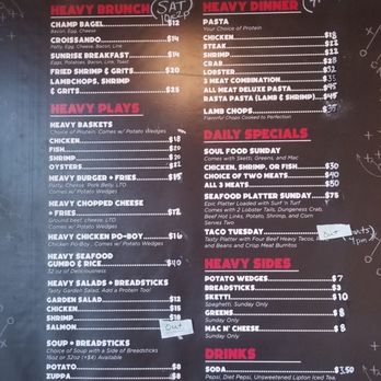 Heavy Plays - Menu - Soul Food Near Me - Portland, Oregon Heavy Plays - Menu - Soul Food Near Me - Portland, Oregon
