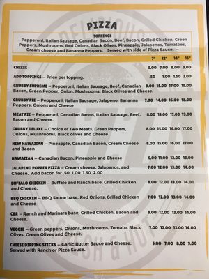 Menu photo 2 Grubby'z Pierce, CO